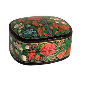 Kashmiri Papier-Mache Trinket Box Vibrant